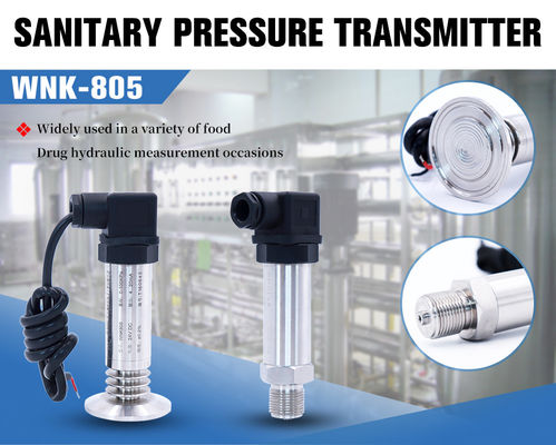 Food Grade Diaphragm Hygienic Industrial Pressure Transmitter 4 - 20mA Output