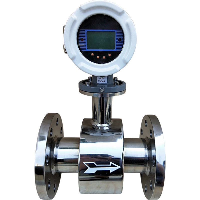 IP65 IP68 Turbine Type Flow Meter SST 1Cr18Ni9Ti Grounding flange material