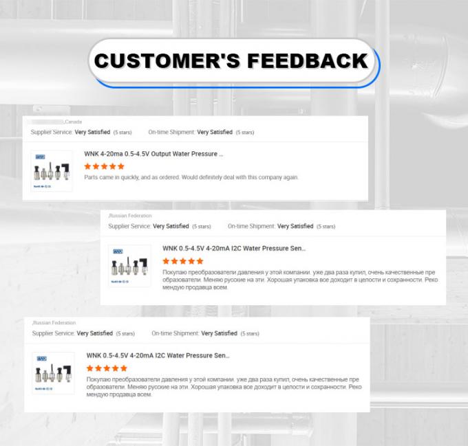 WNK Water Treatment Gas Pressure Sensors 4-20mA Pressure Transducer Transmitter 0